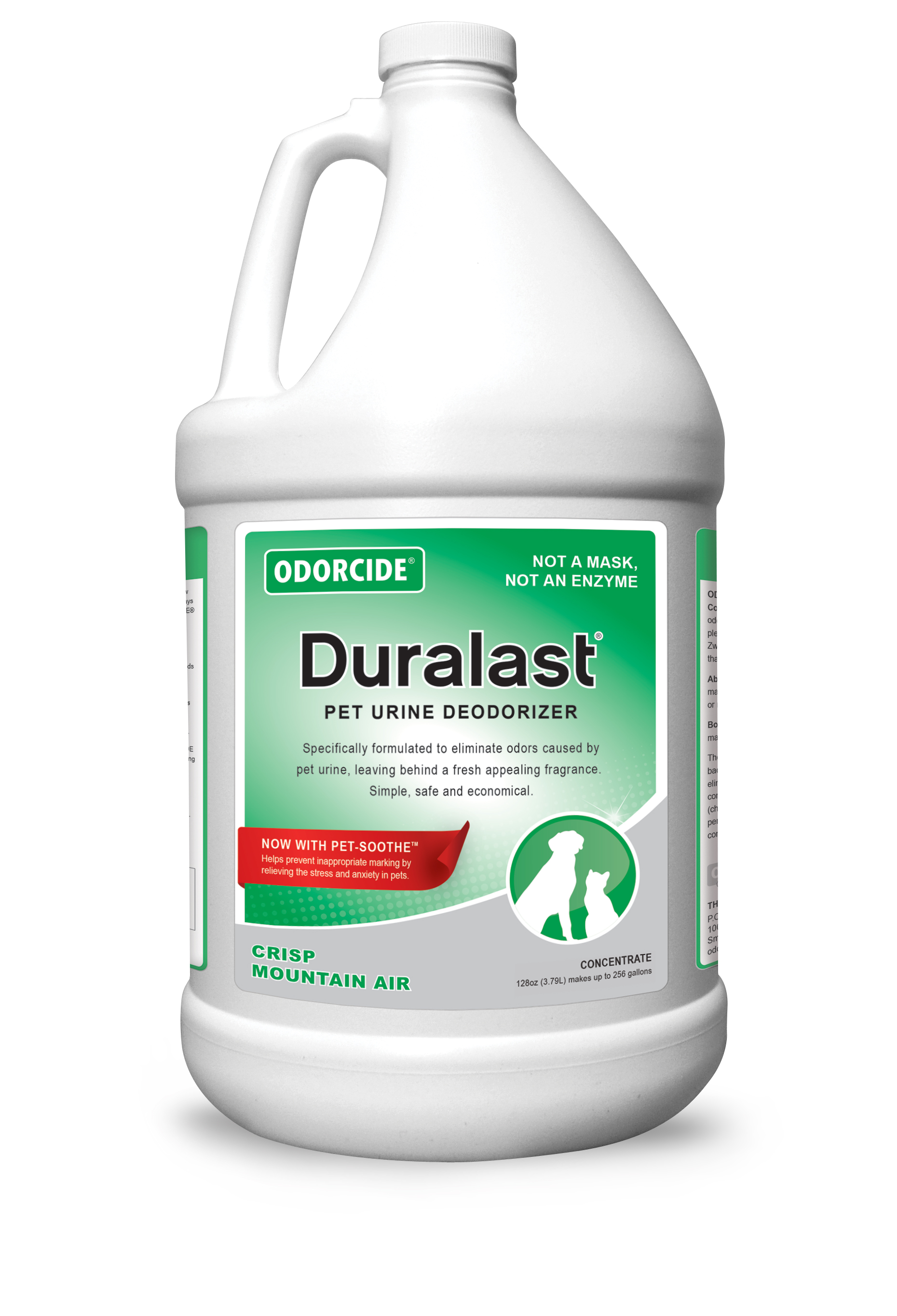 (image for) Odorcide Duralast, Pet Urine Deodorizer, Crisp Mountain Air, Case of 4 x 1gal Bottles